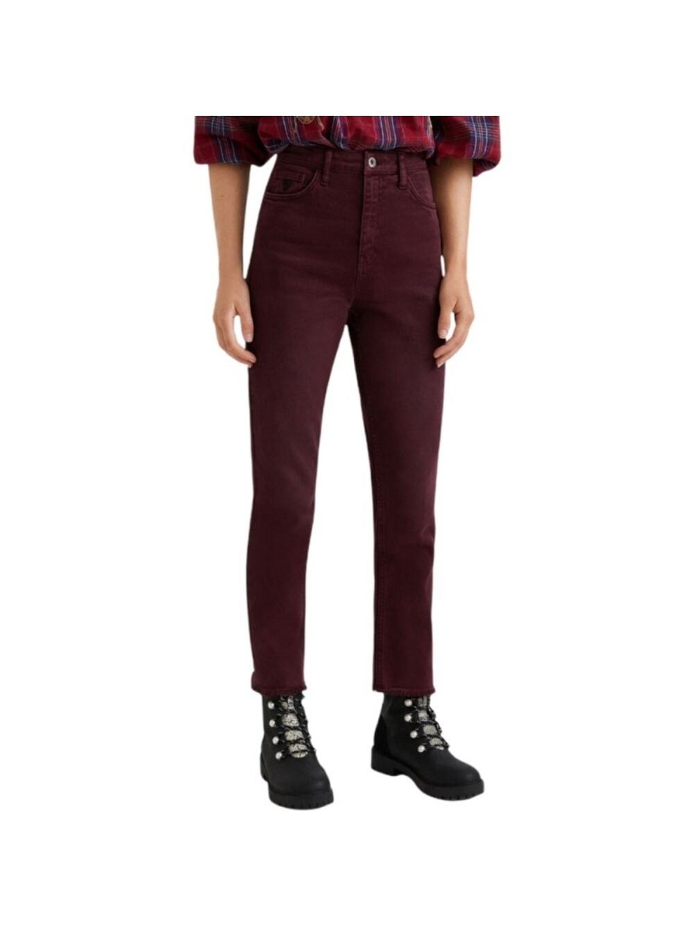 Desigual Straight Ankle Grazer Trousers‎ Pants Jeans Size 10